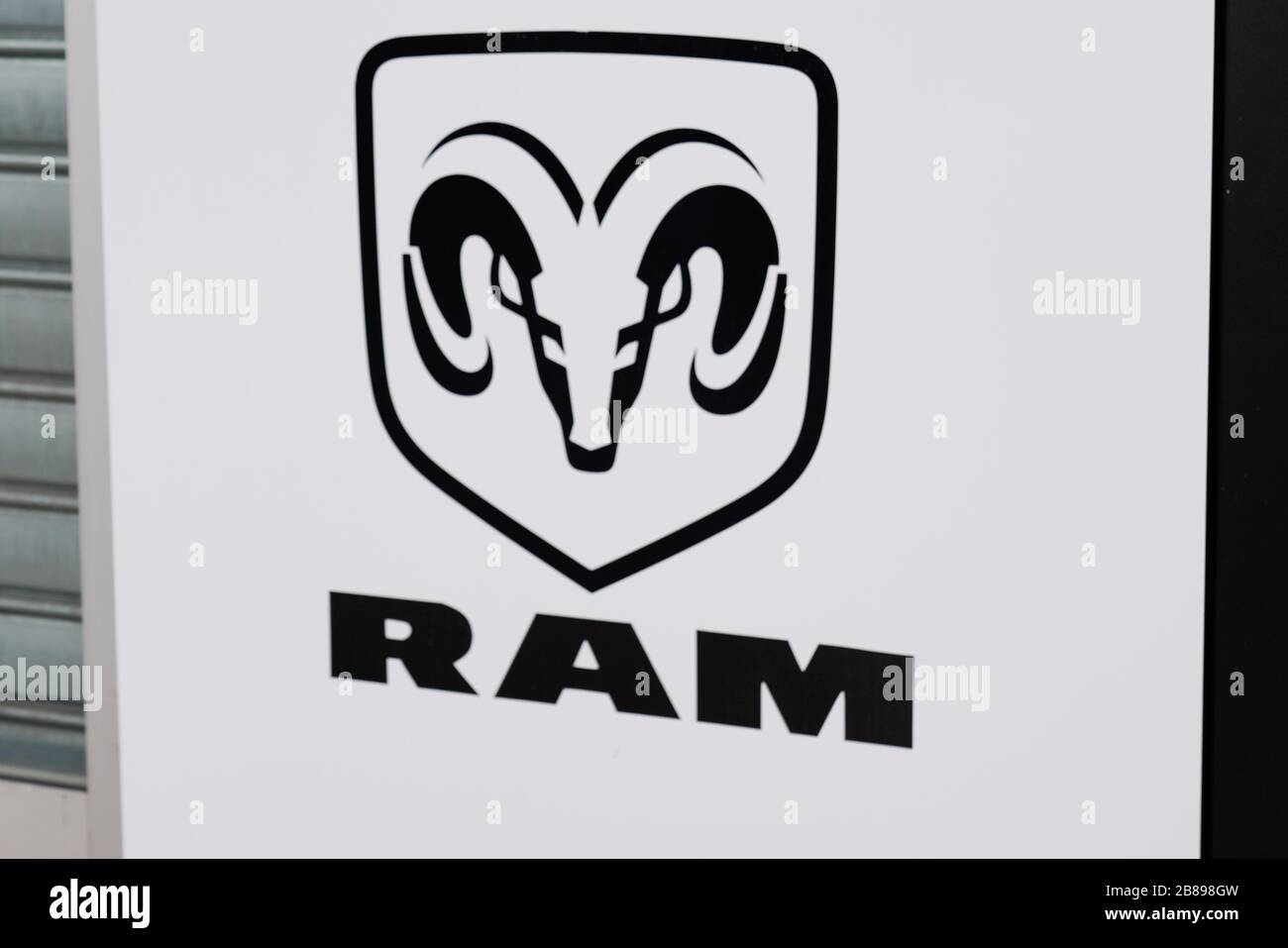 Bordeaux , Aquitaine / France - 10 17 2019 : Dodge Ram Truck Sign car  dealership Logo store Stock Photo - Alamy