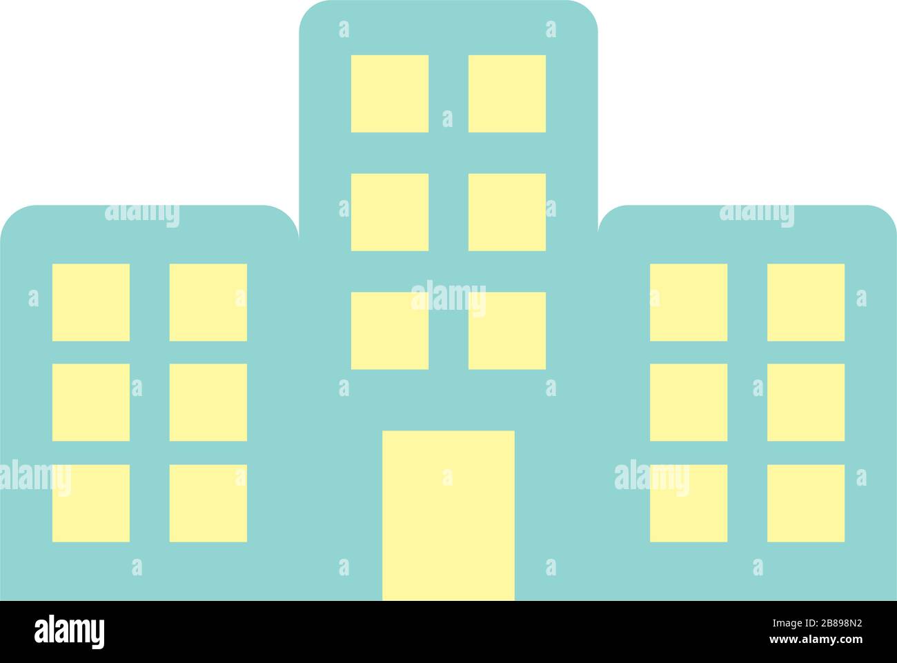 Isolated hospital building flat style icon vector design Stock Vector ...