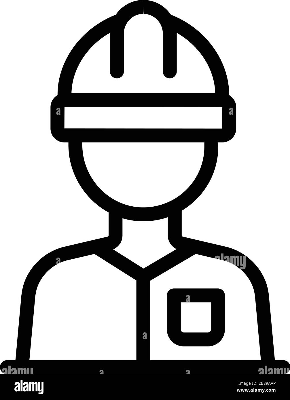 Tiler worker icon, outline style Stock Vector