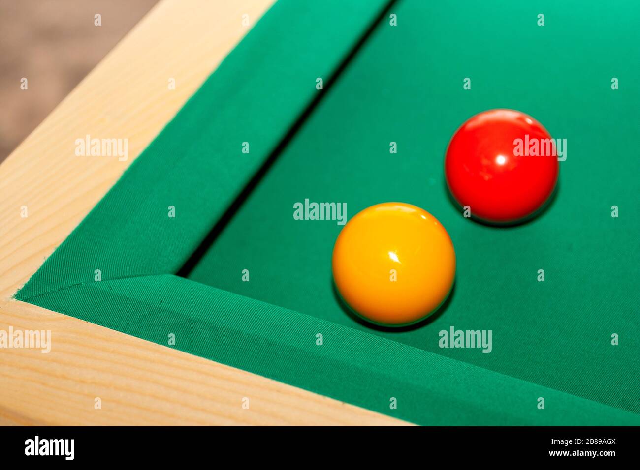 Corner of a carom billiard table Stock Photo - Alamy