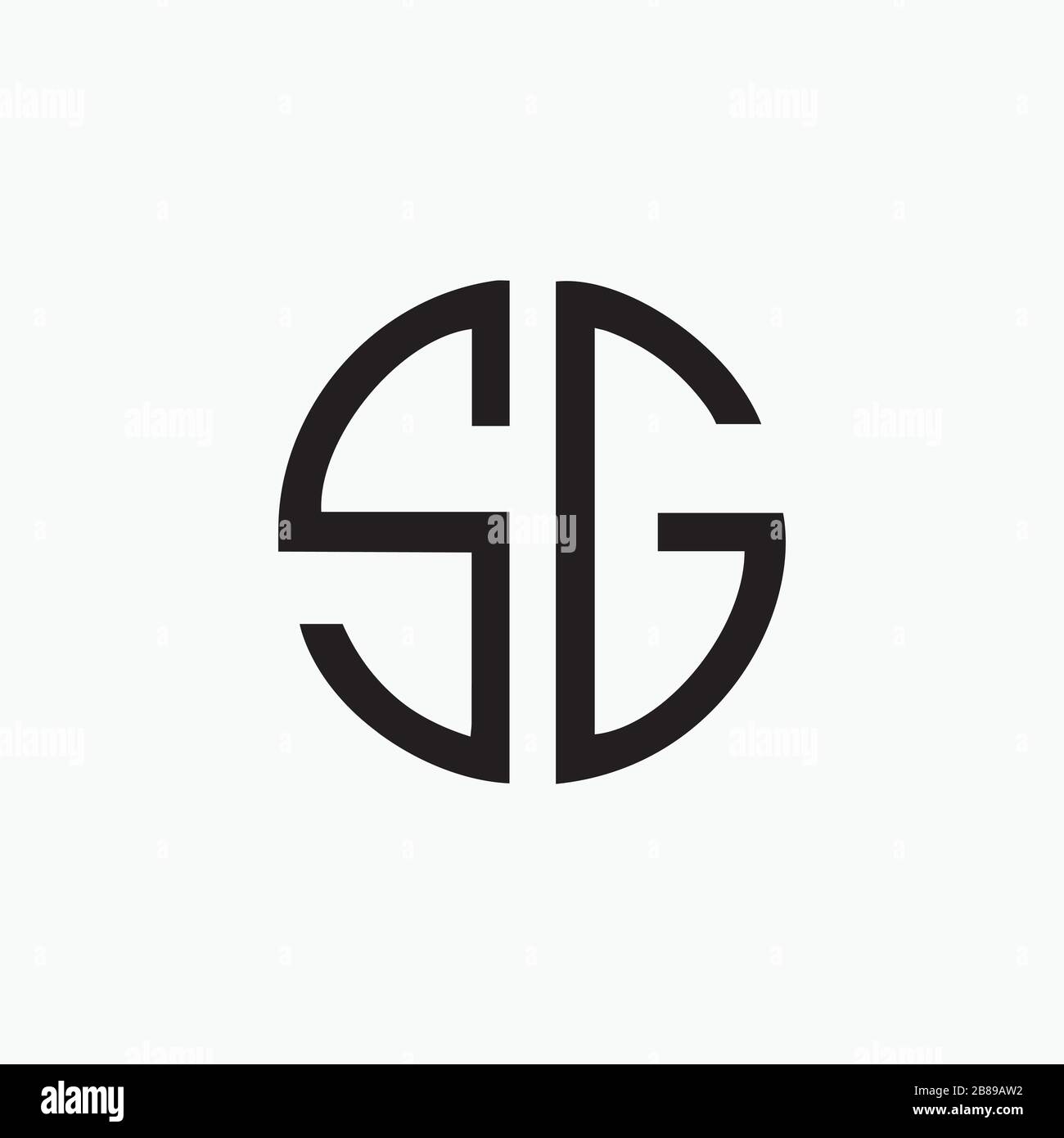 Sg letter design hi-res stock photography and images - Alamy
