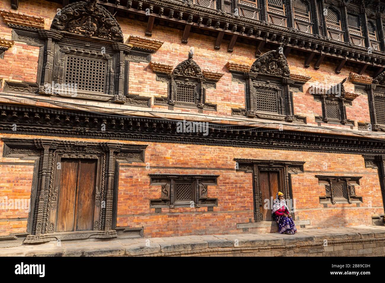 55 Windows Palace in Bhaktapur Durbar Square, Nepal Stock Photo
