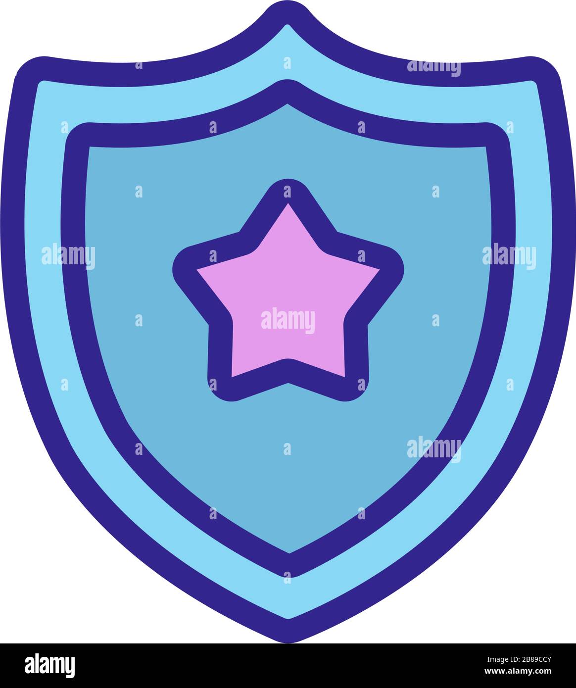 shield star icon vector outline illustration Stock Vector Image & Art ...