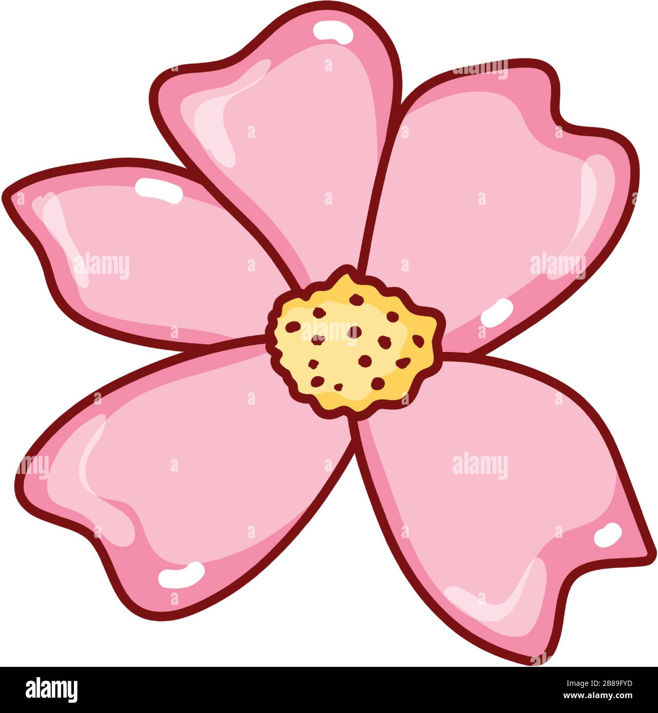 sakura flower decoration japanese symbol isolated icon vector illustration Stock Vector Image