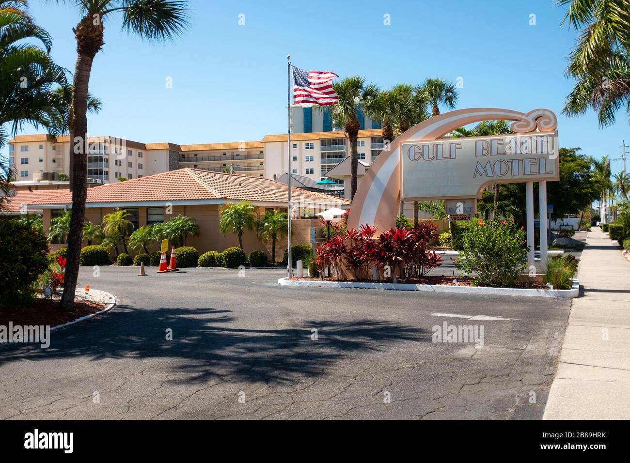 The Gulf Beach Resort Motel on Lido Key in Sarasota Florida, United
