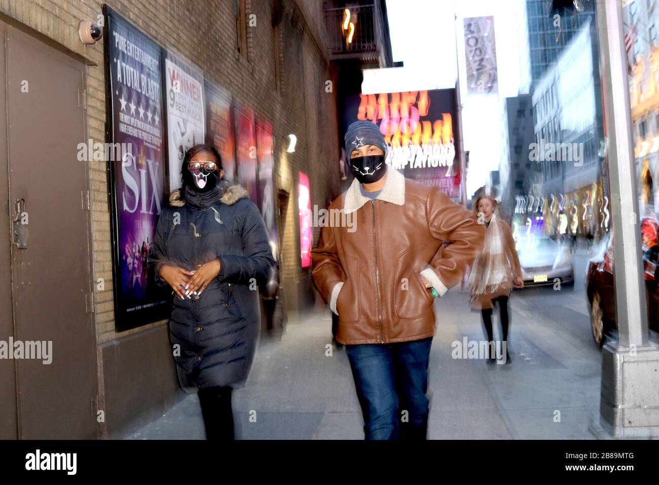 Coronavirus Fashion, New York, USA Stock Photo