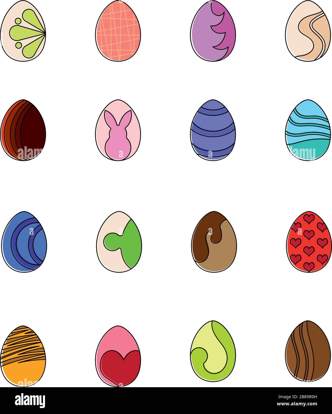 Set of easter eggs icons Stock Vector Image & Art - Alamy