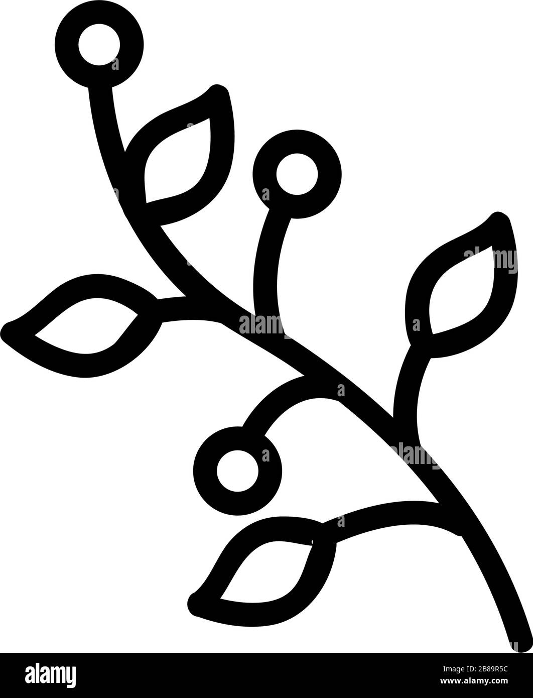 A Weed In The Garden Icon Vector Outline Illustration Stock Vector