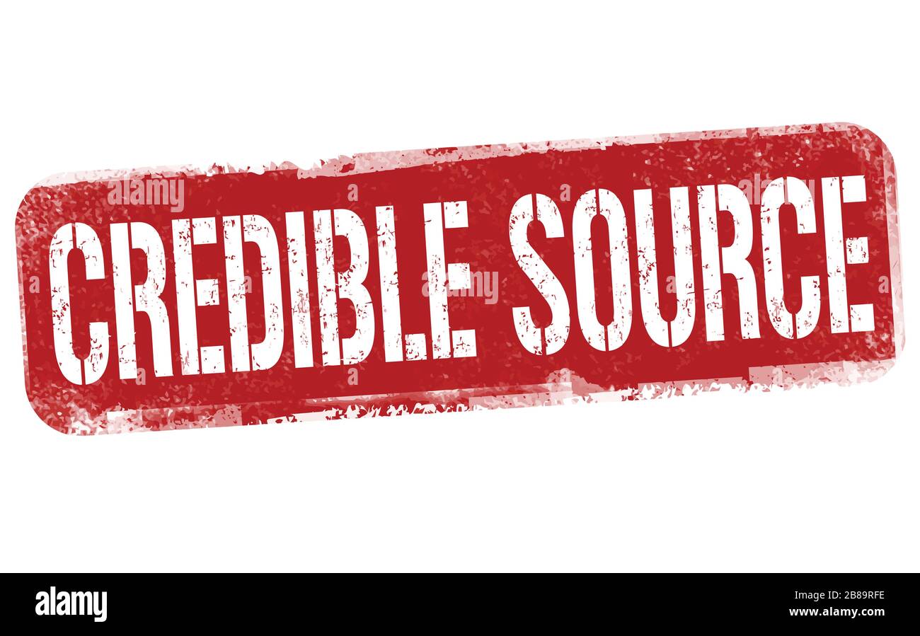 Credible source sign or stamp on white background, vector illustration Stock Vector