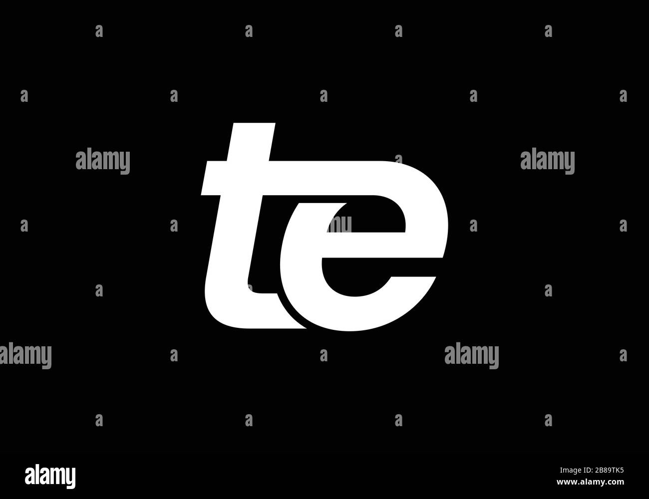 T E, TE Initial Letter Logo design vector template, Graphic Alphabet Symbol for Corporate Business Identity Stock Vector