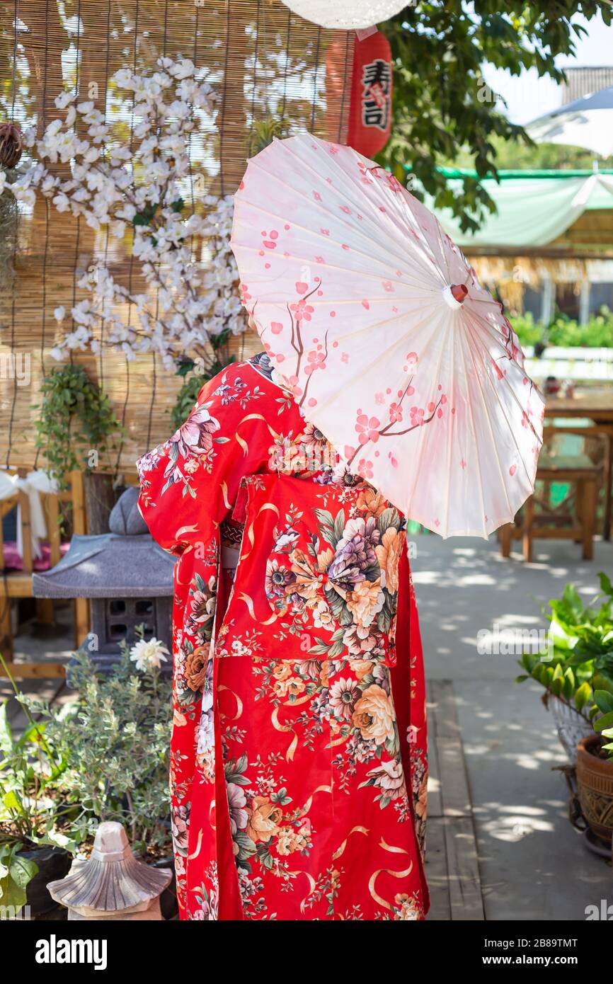 open lace back dress Red Japanese Dress main image 1