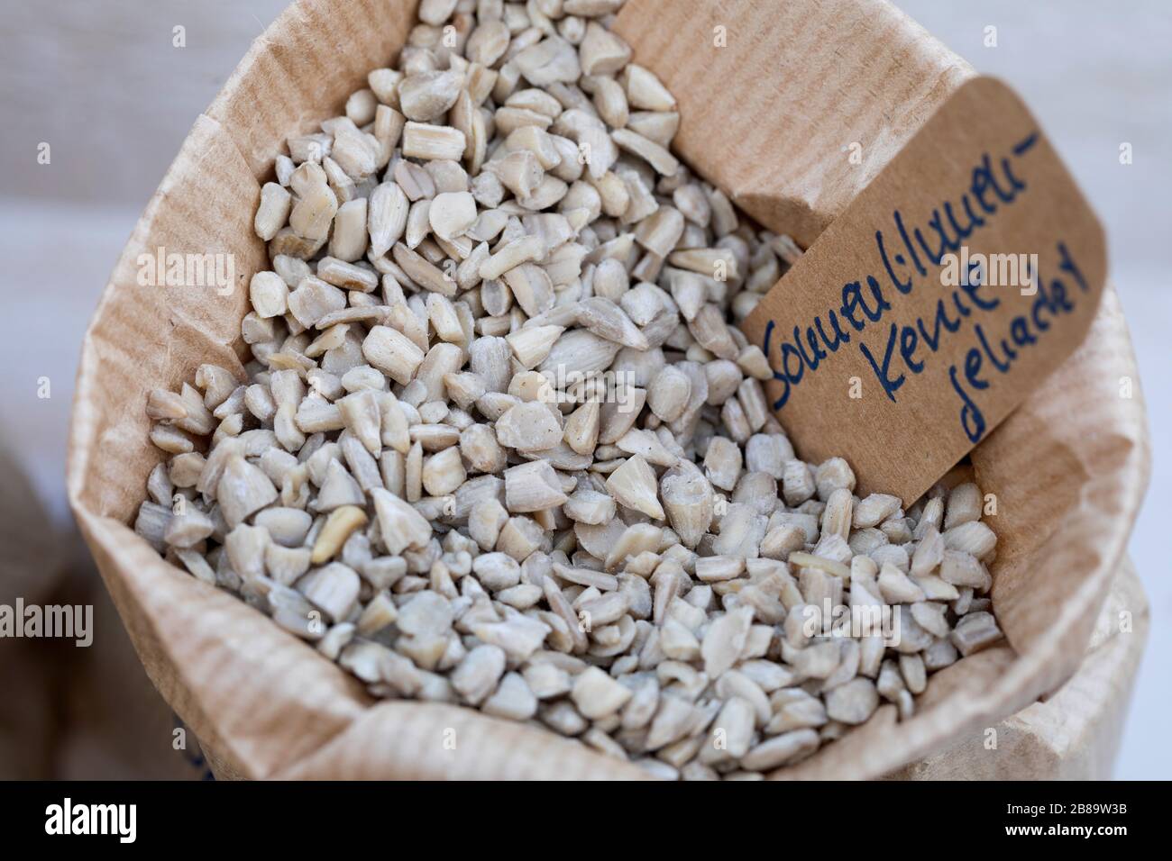 common sunflower (Helianthus annuus), birdseeds chopped sunflower seeds, Germany Stock Photo