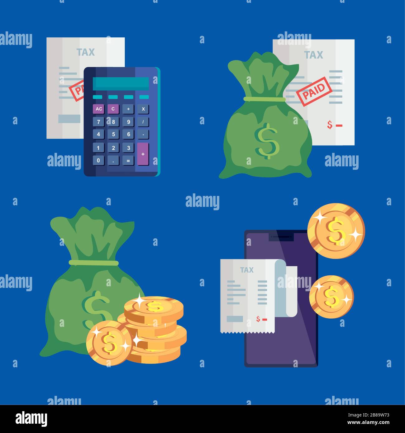 set of tax day icons Stock Vector Image & Art - Alamy