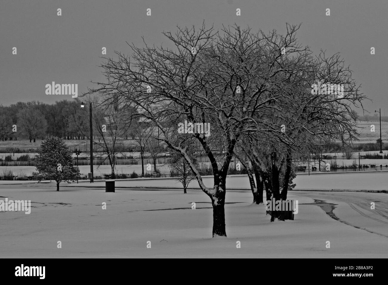 Texas Panhandle Snowfall, Canyon, Texas Stock Photo Alamy