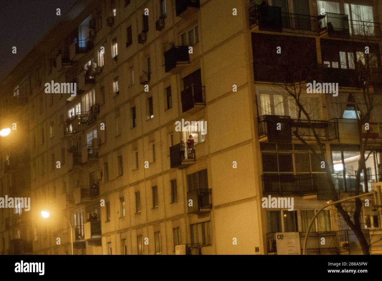 People across Madrid, Spain applauded healthcare workers in the capital