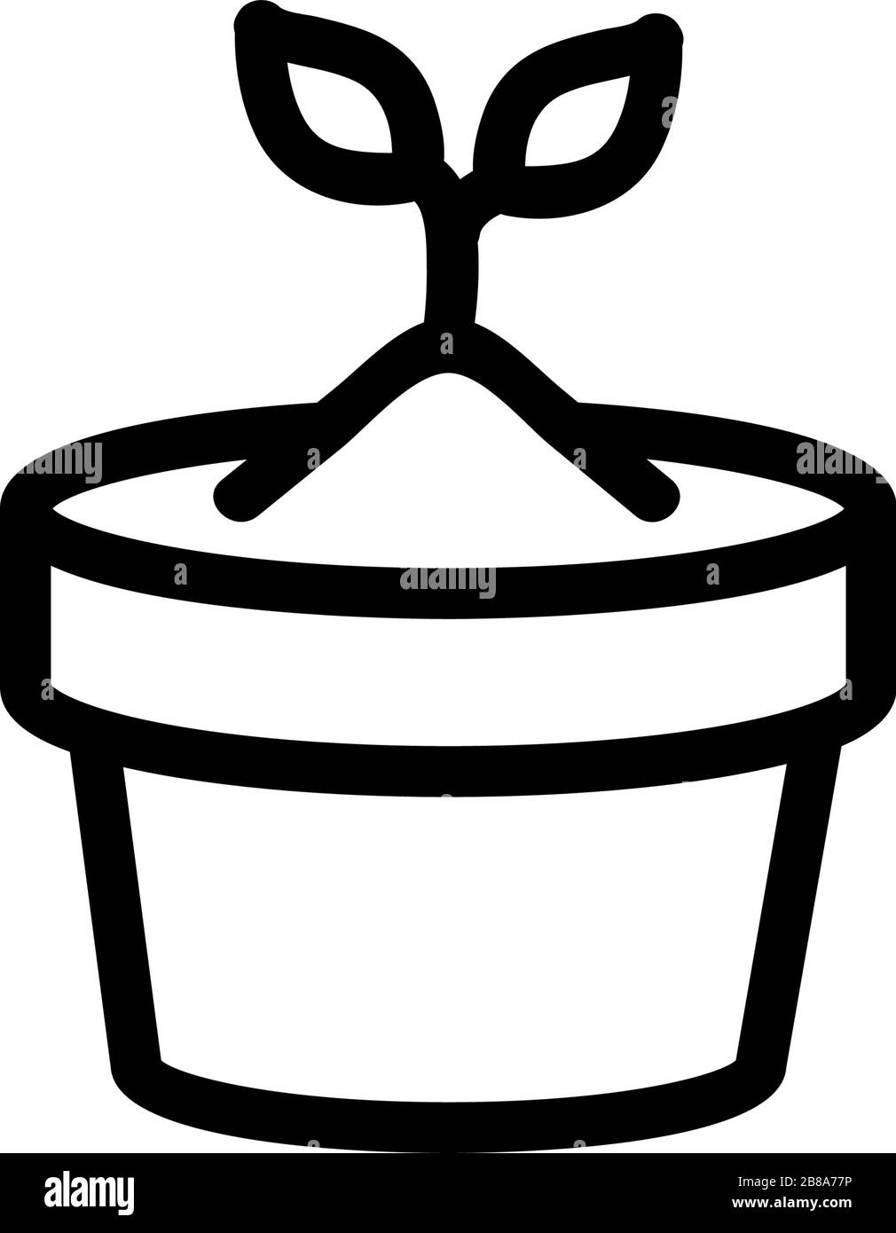 potted plant icon vector outline illustration Stock Vector Image & Art ...