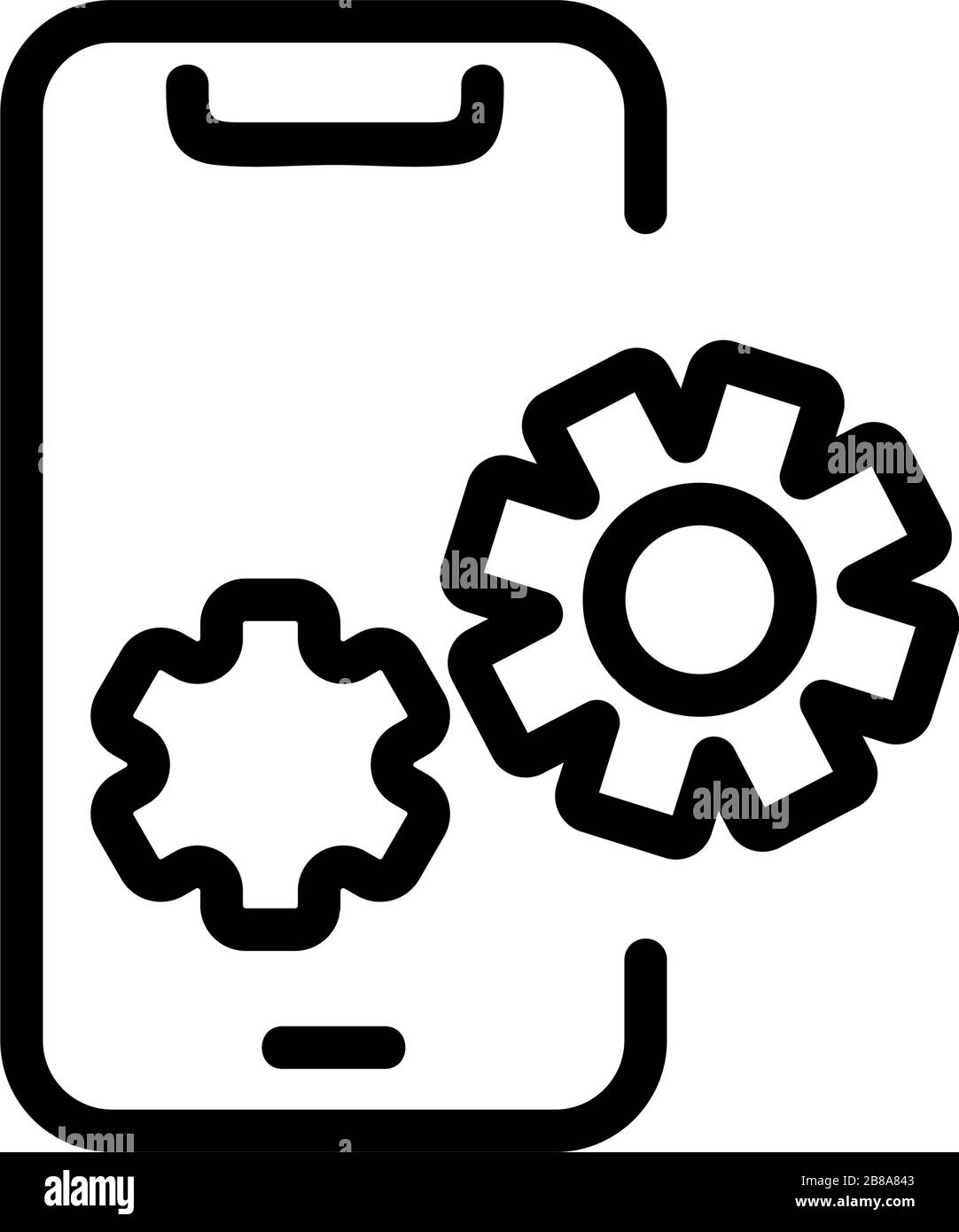 phone setup icon vector outline illustration Stock Vector Image & Art ...