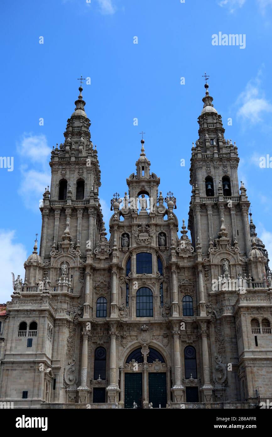 Cathedral, Santiago de Compostela, Spain Stock Photo