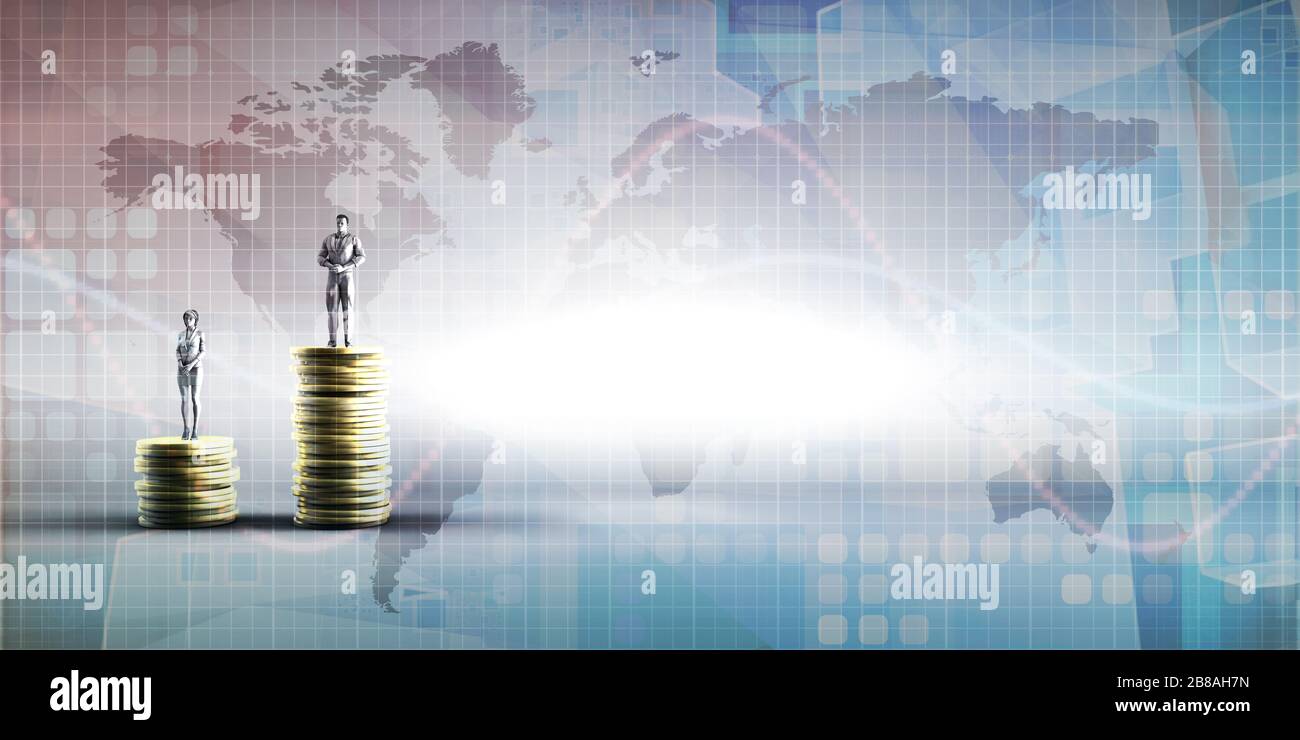 Income Inequality for Economic and Social Challenges Concept Stock Photo
