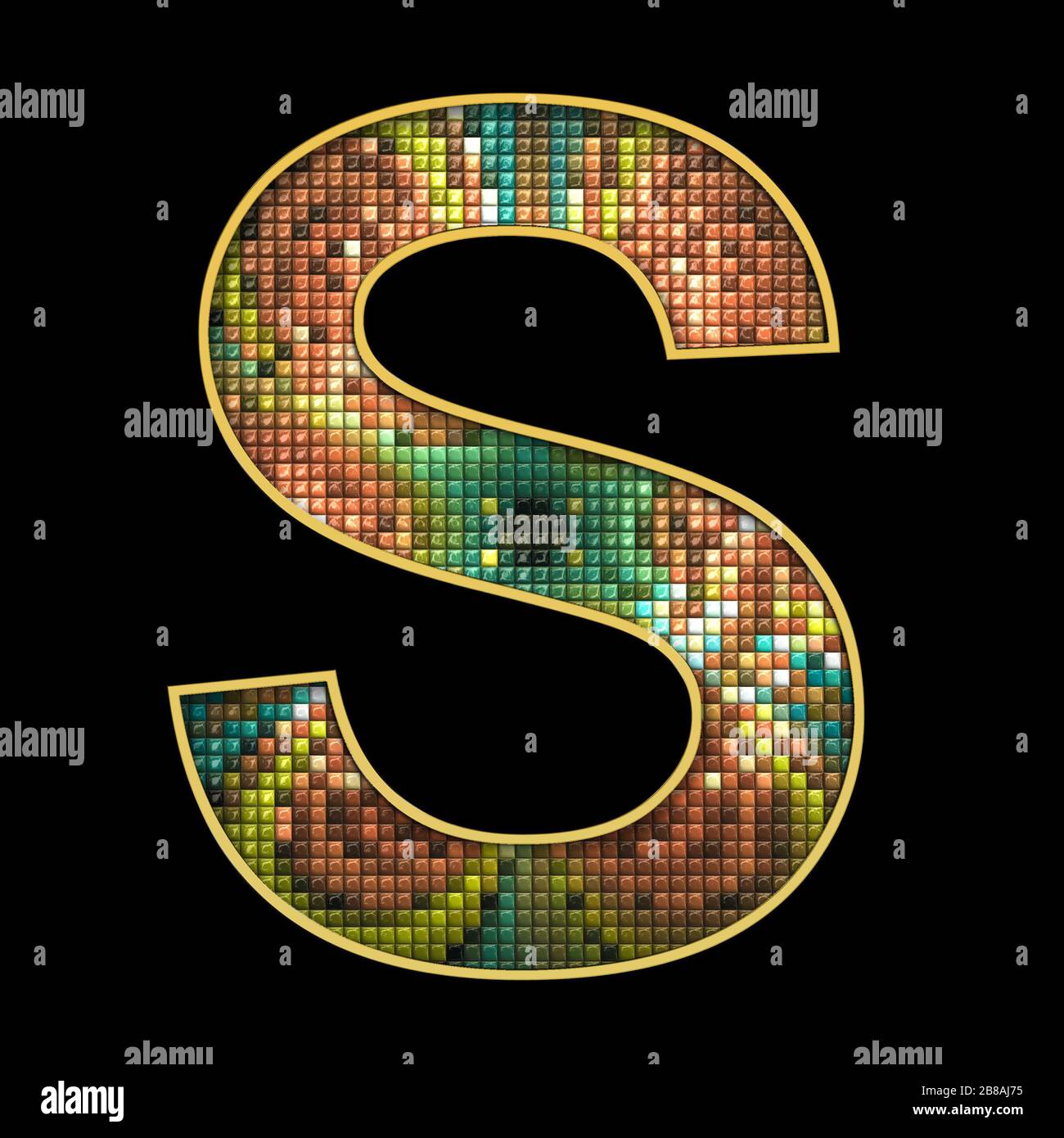 Letter mandala pattern hi-res stock photography and images - Alamy