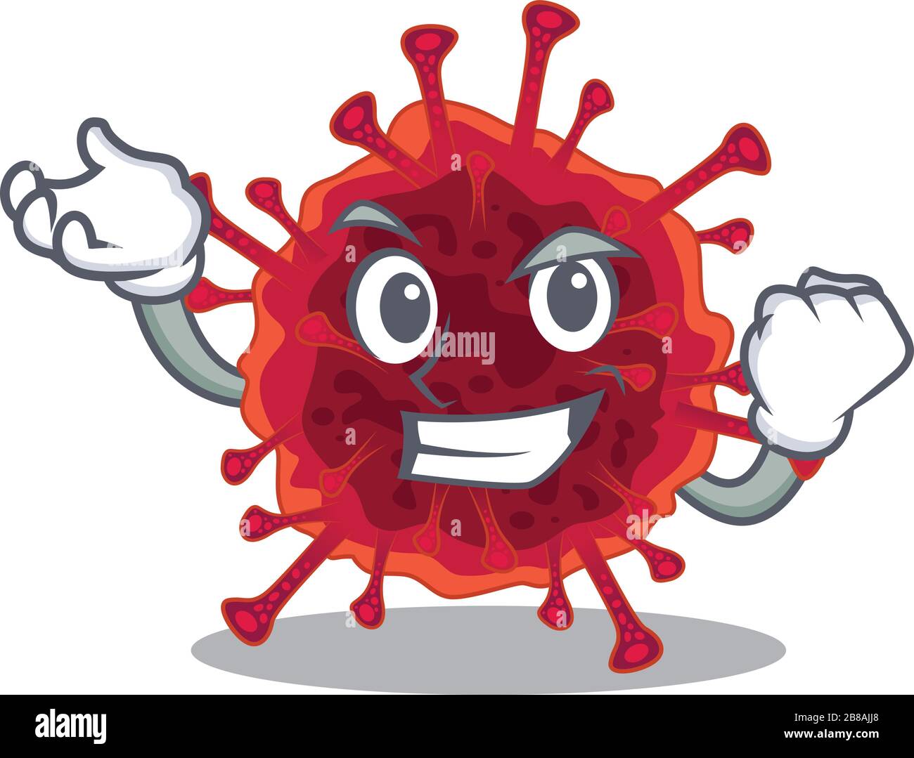Pedacovirus cartoon character style with happy face Stock Vector