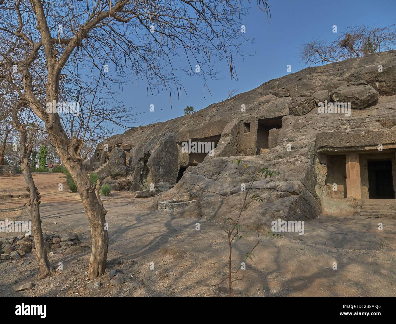 31-Mar-2019- Kondivite,or Mahakali Caves are a group of 19 rock-cut monuments built between 1st century BCE and 6th century CE.mumbai maharashtra INDI Stock Photo