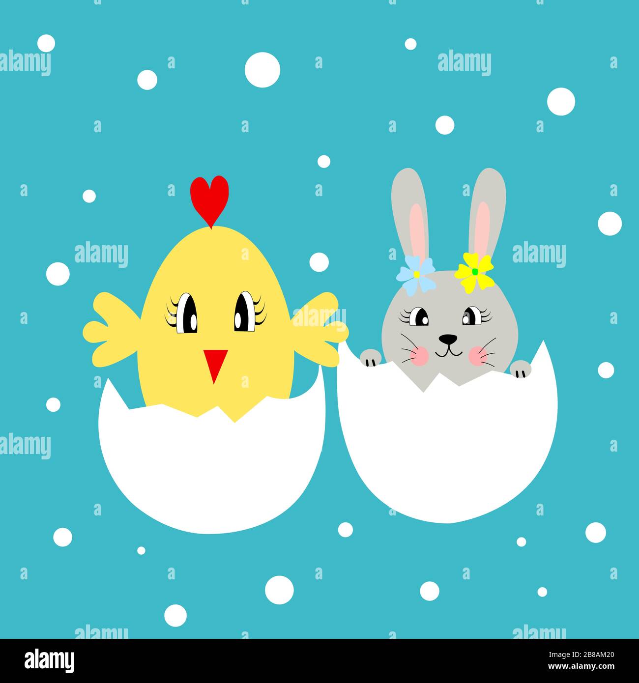 easter chicken egg cartoon illustration illustration Stock Vector Image ...