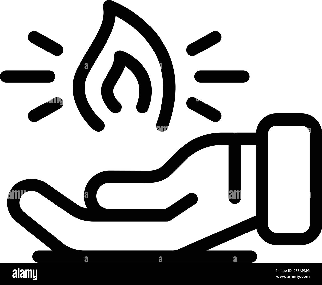 Keep fire responsibility icon, outline style Stock Vector