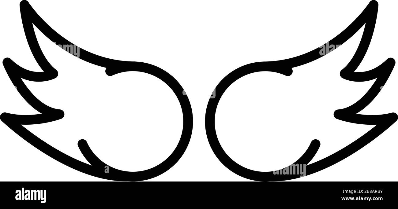 Fly wings icon, outline style Stock Vector Image &amp; Art - Alamy