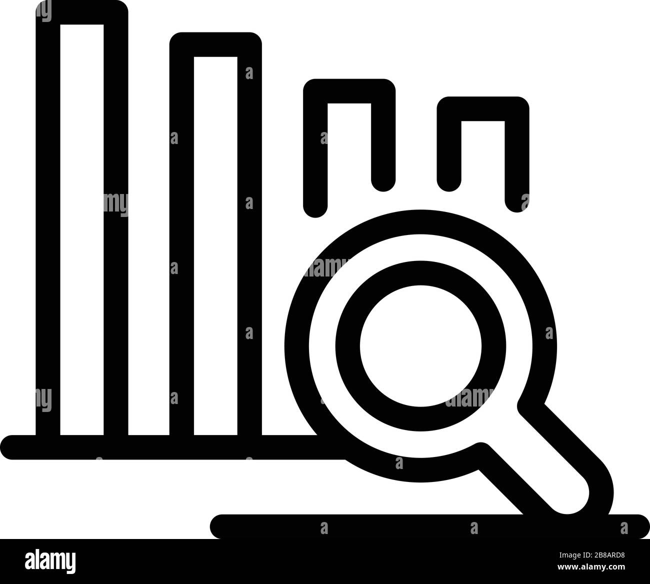 Graph chart exploration icon, outline style Stock Vector Image & Art ...