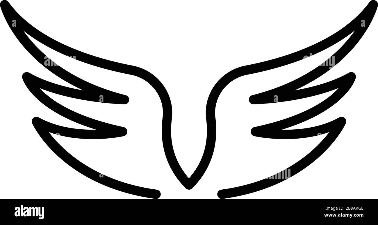 Heraldic wings icon, outline style Stock Vector Image & Art - Alamy