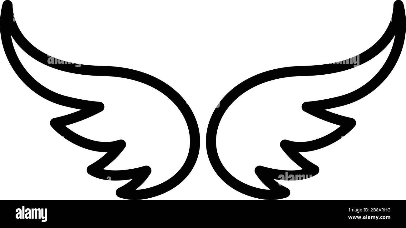 Freedom wings icon, outline style Stock Vector Image & Art - Alamy