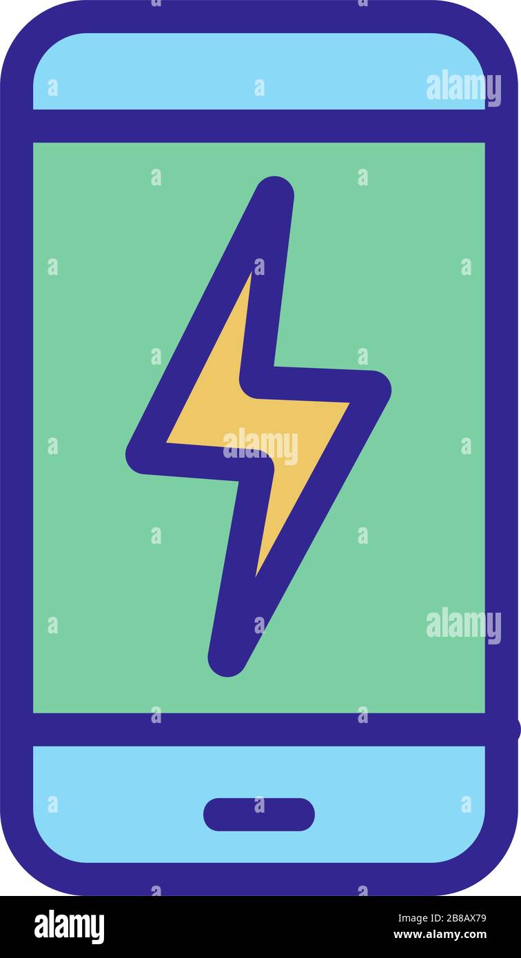 phone battery icon vector outline illustration Stock Vector Image & Art ...