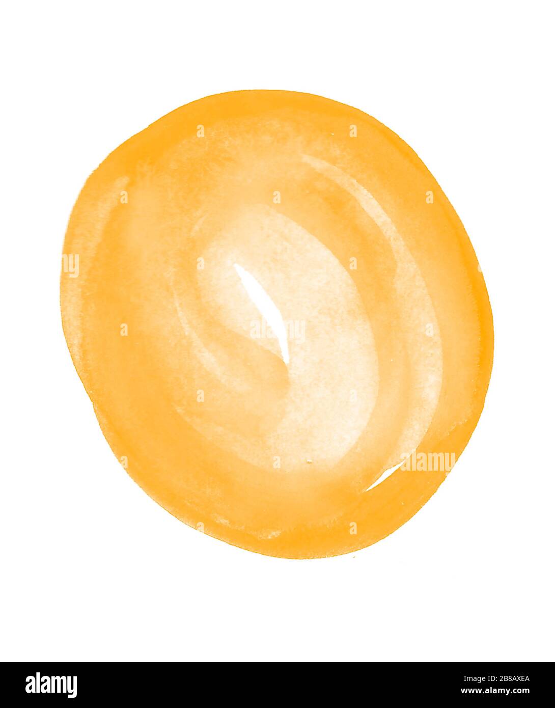 Abstract yellow paint circle brush for painting Stock Photo Alamy