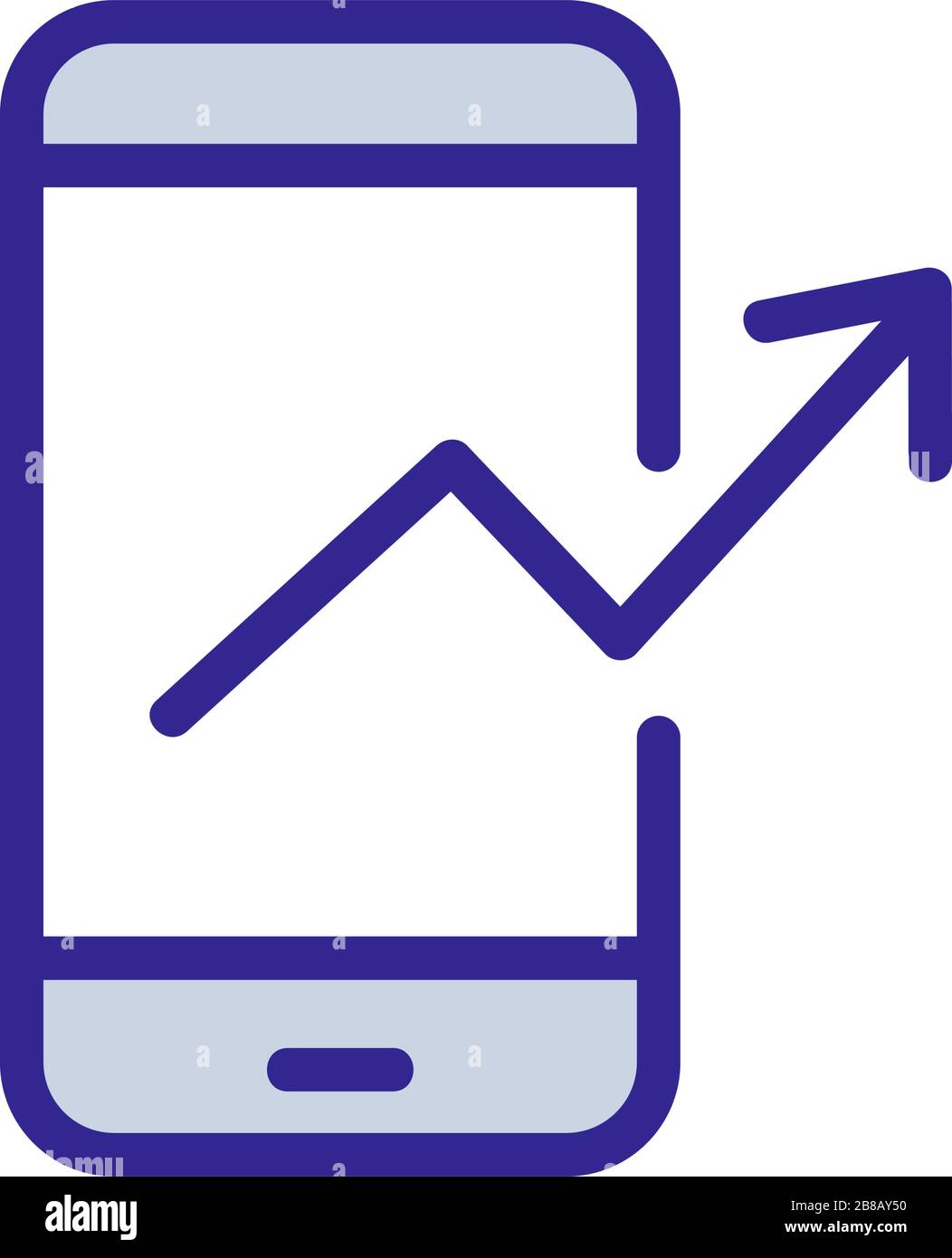 smartphone progress icon vector outline illustration Stock Vector Image ...