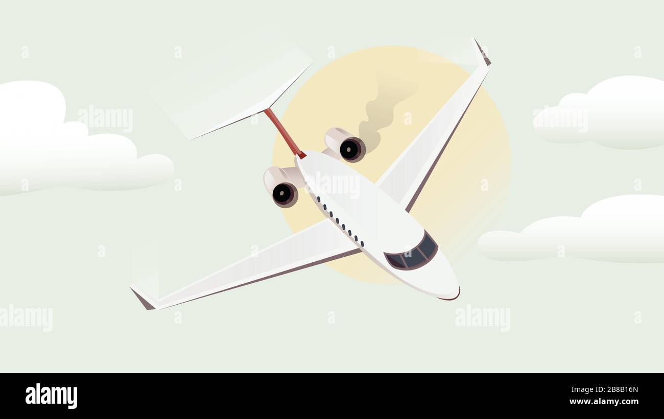 plane flies in the sky vector illustration Stock Vector Image & Art - Alamy
