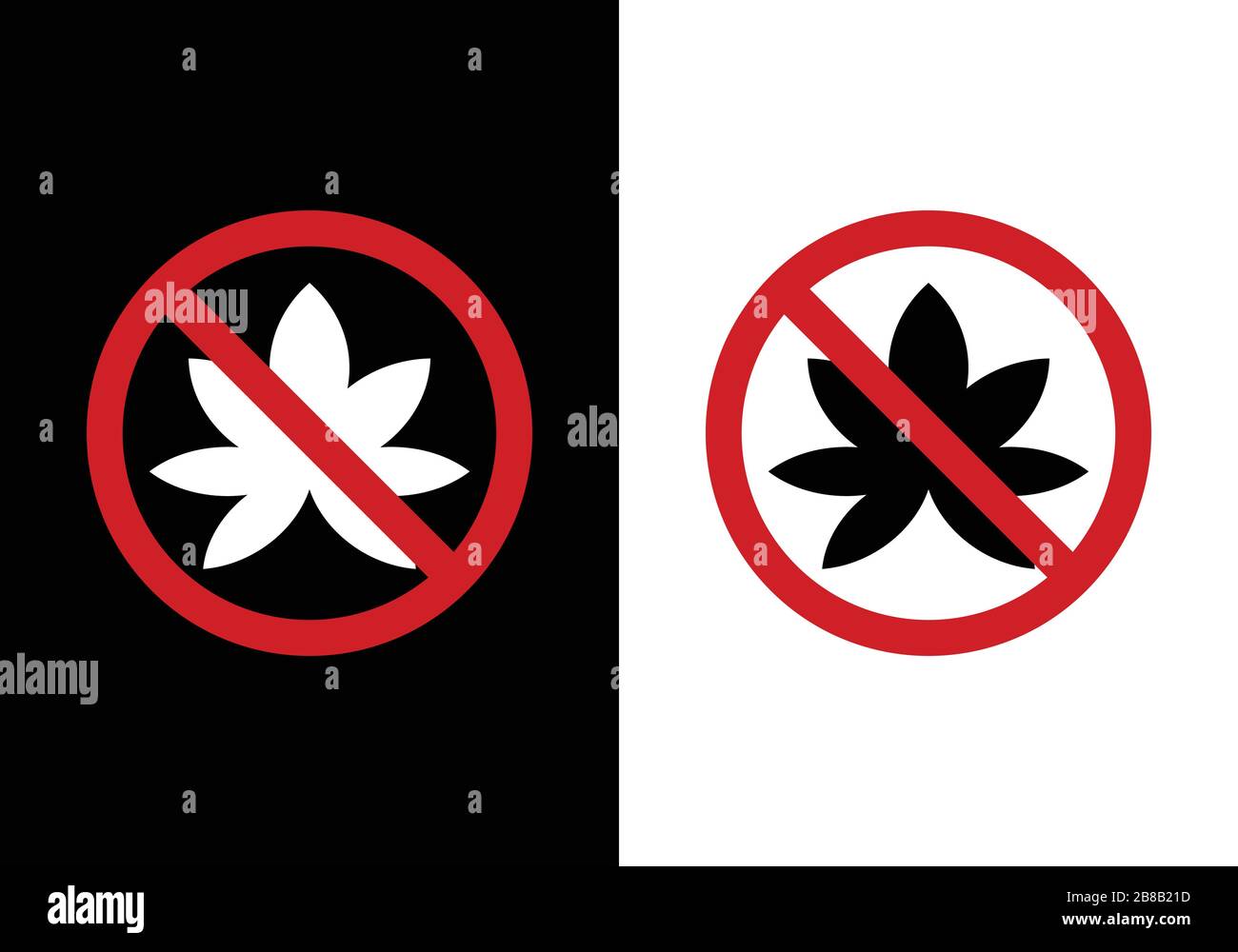 cannabis leaf logo vector icon on black and white background Stock Vector