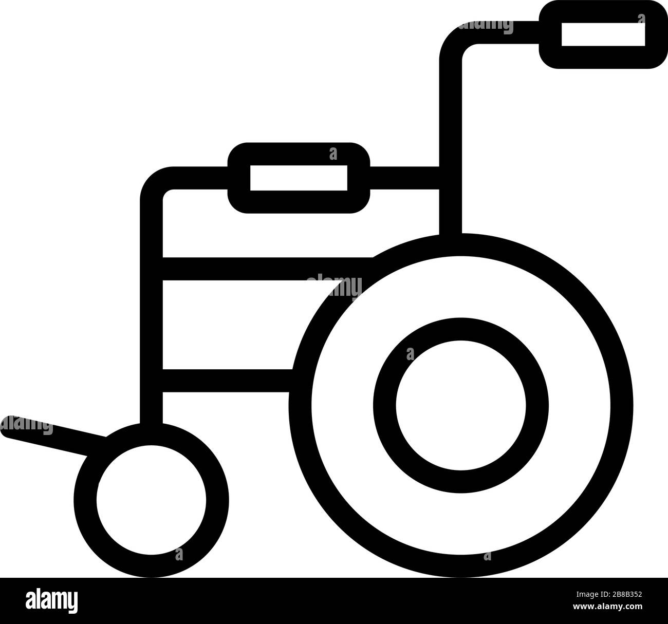 wheelchair icon vector outline illustration Stock Vector