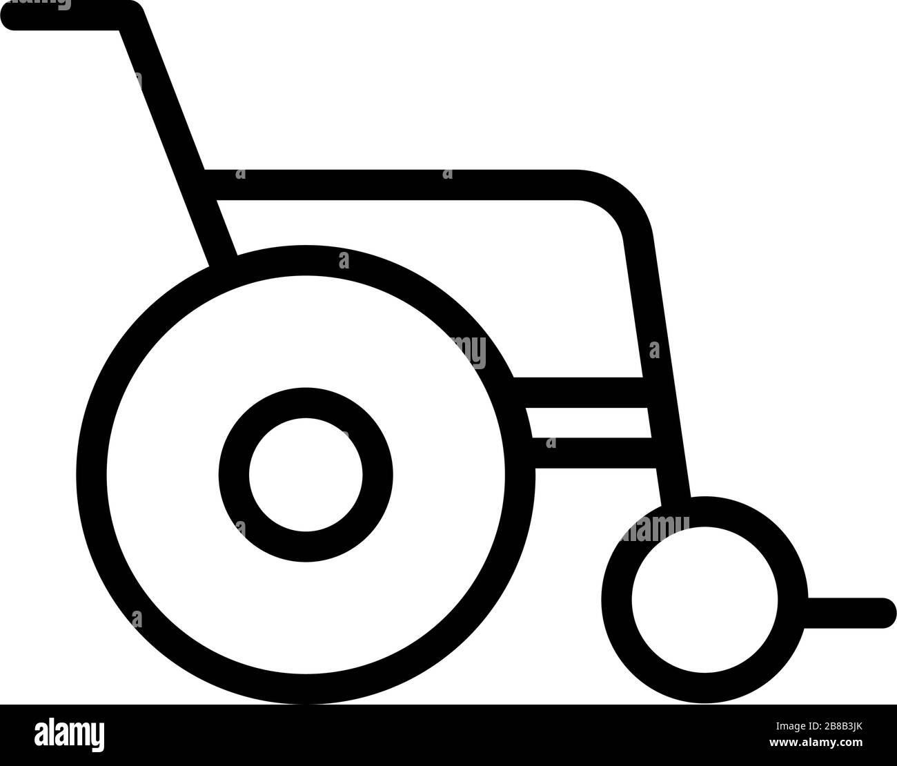 wheelchair icon vector outline illustration Stock Vector