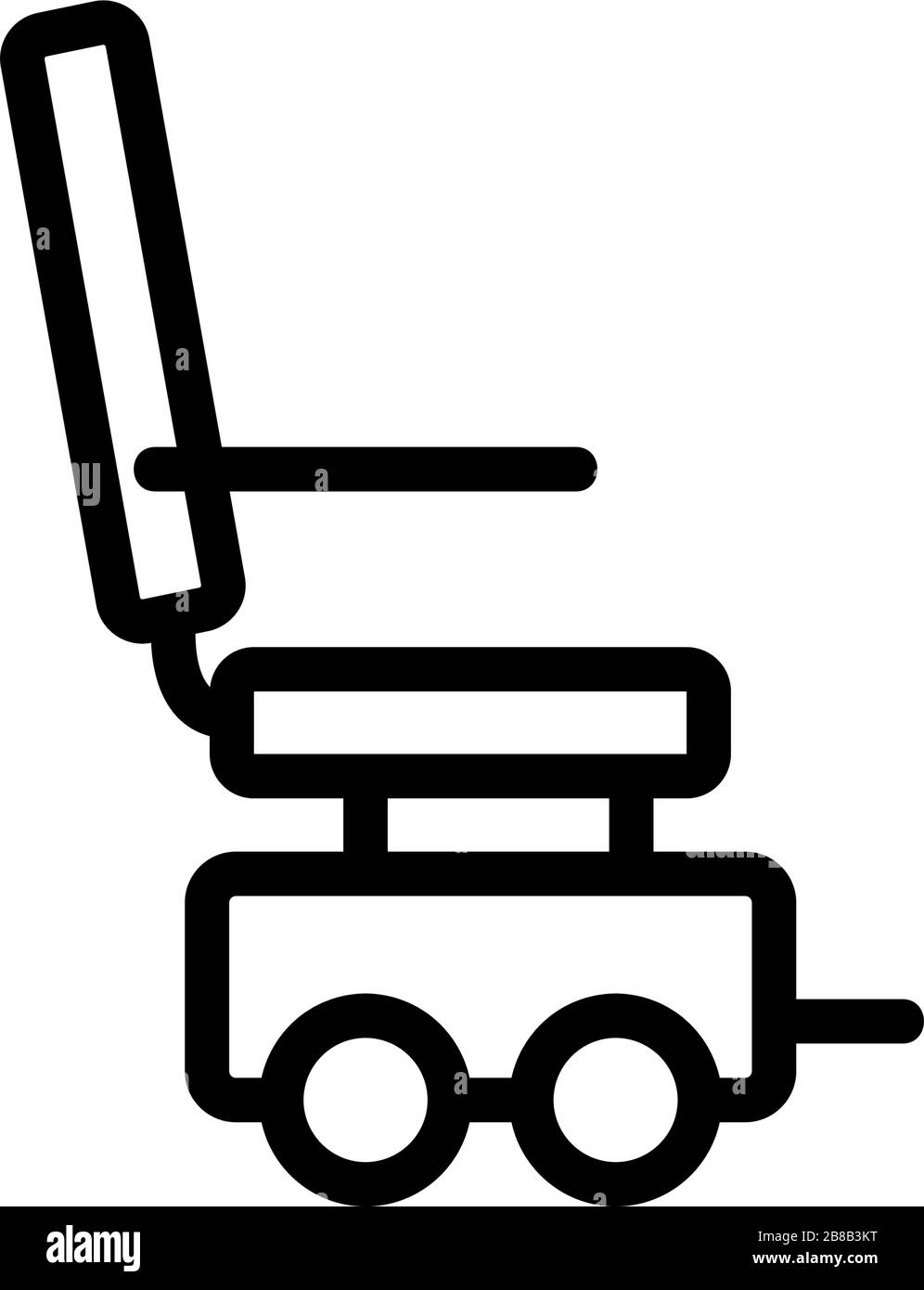 powerful wheelchair icon vector outline illustration Stock Vector