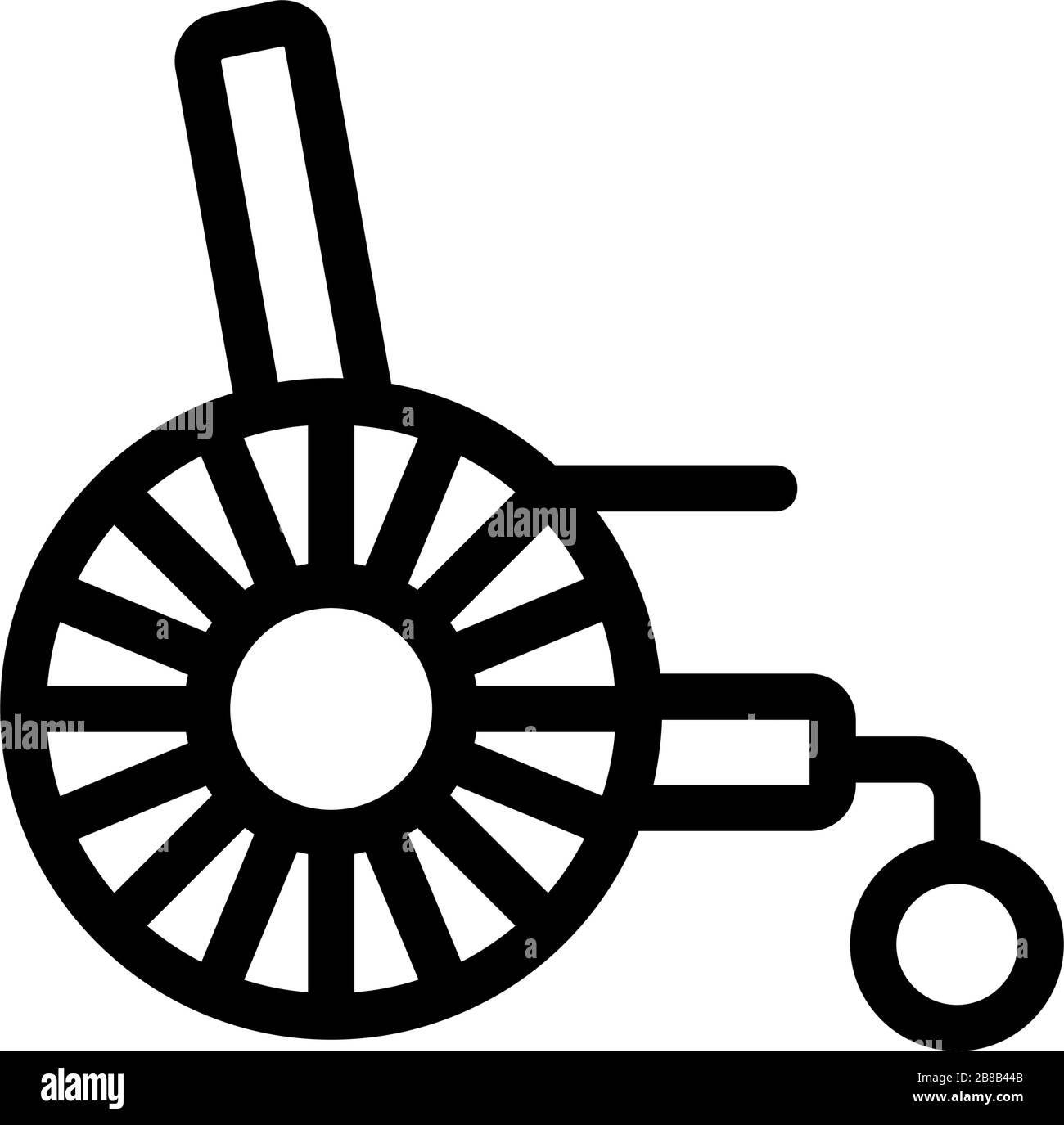 fast wheelchair icon vector outline illustration Stock Vector