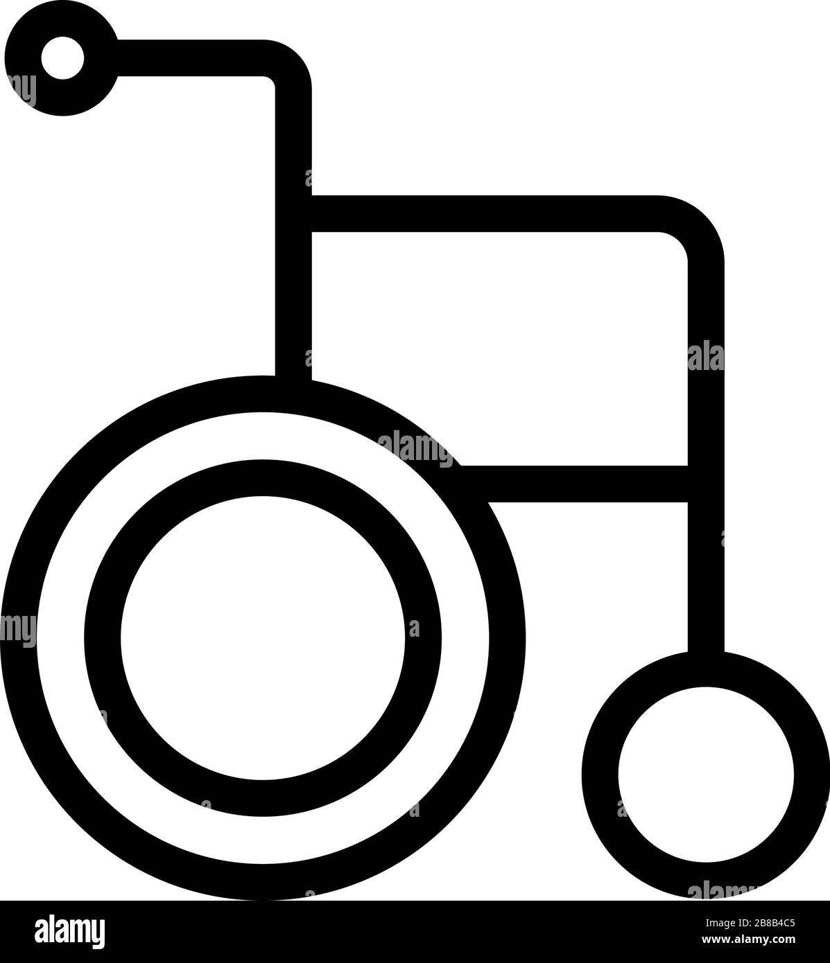 classic wheelchair icon vector outline illustration Stock Vector