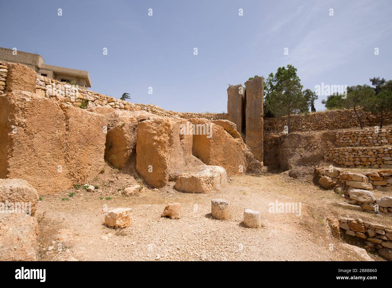 Ancient Roman quarry in Baalbek, Lebanon - June, 2019 Stock Photo