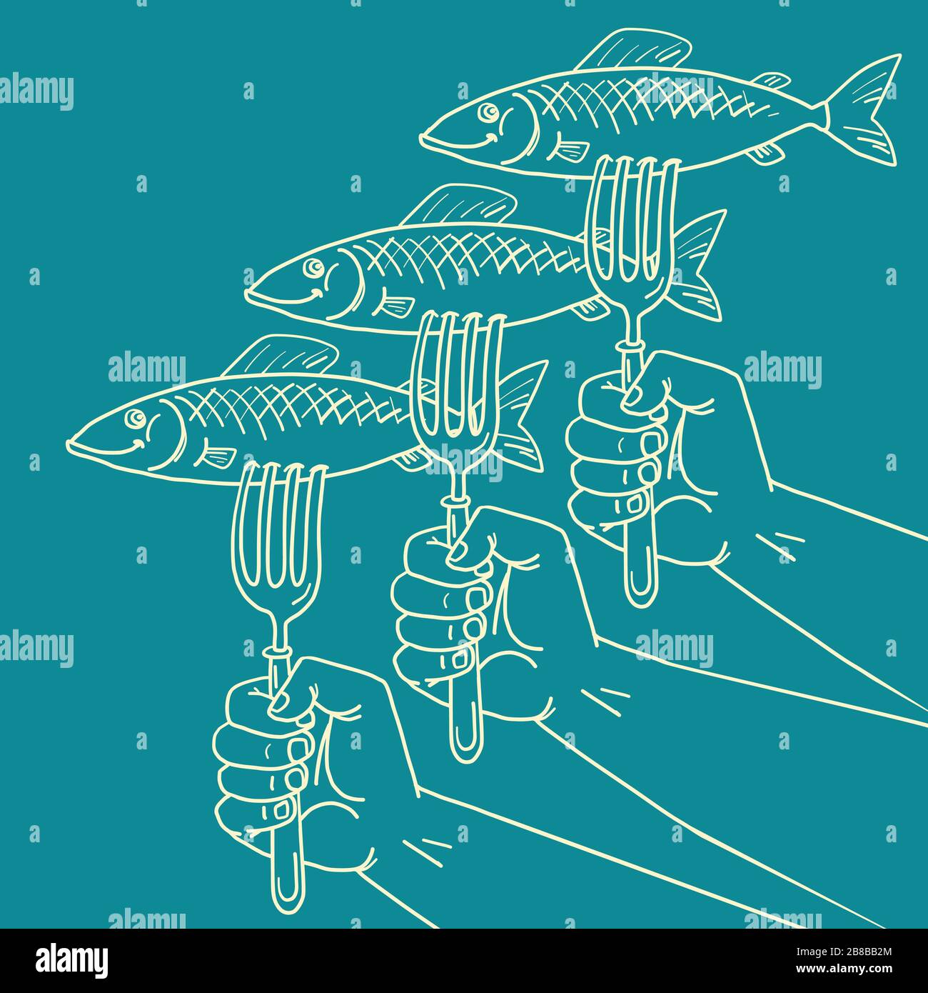 fish herring food Stock Vector