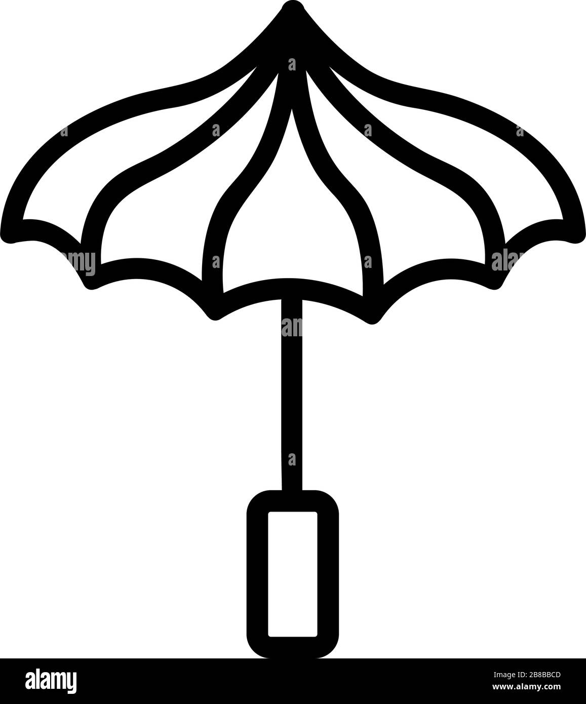 outdoor umbrella icon vector outline illustration Stock Vector Image