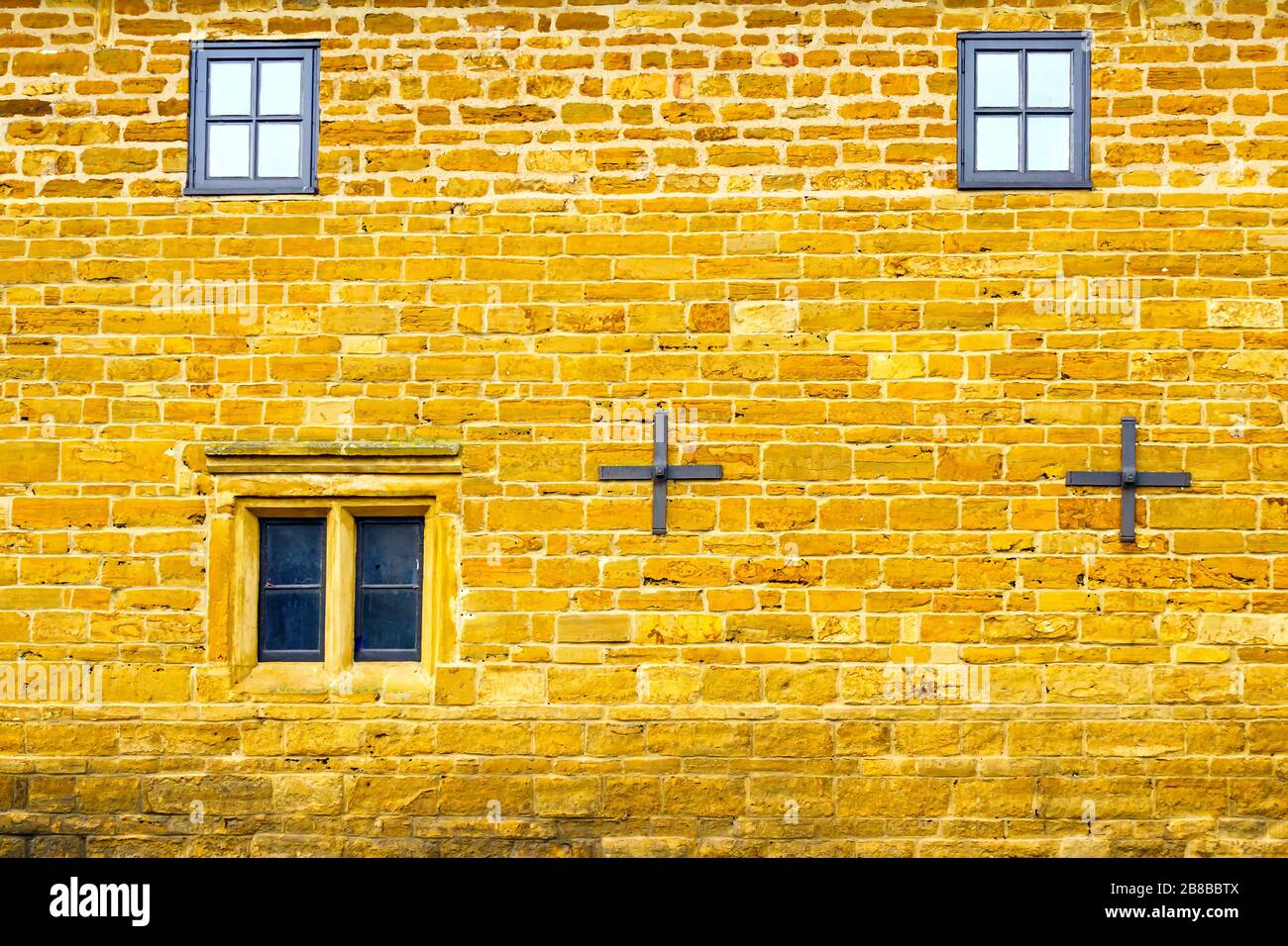 old stone wall building texture in england uk Stock Photo - Alamy