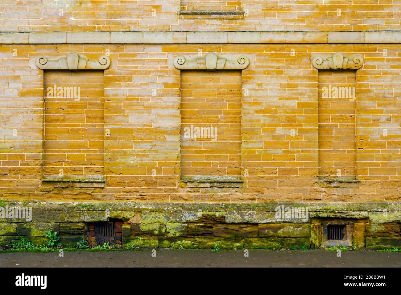 old stone wall building texture in england uk Stock Photo - Alamy