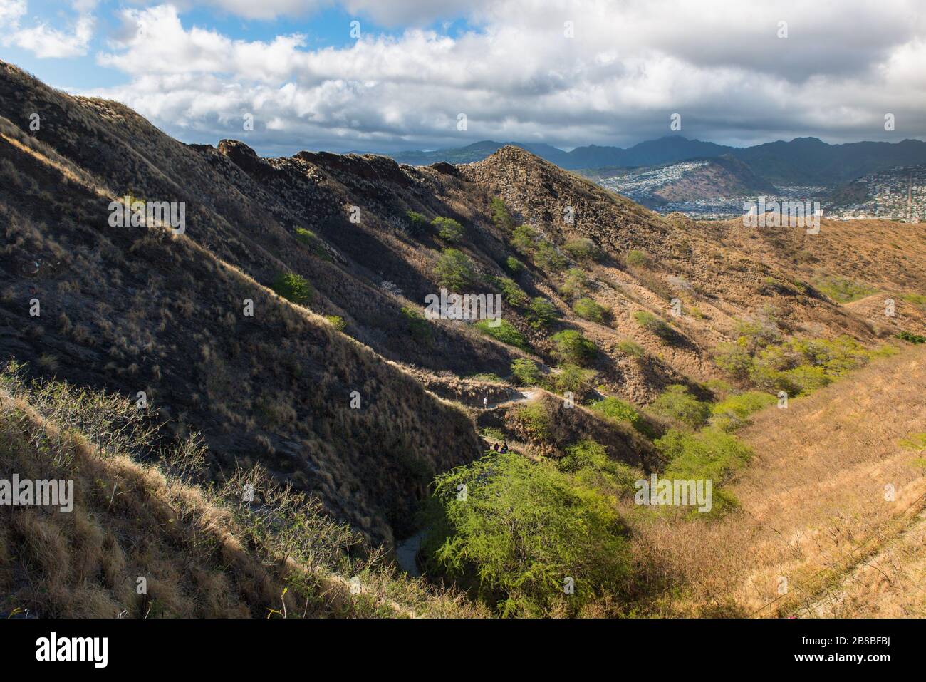 Diamond head trail waikiki oahu hi-res stock photography and images - Alamy