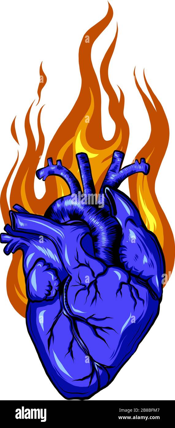 Fire love Logo designs concept, Heart Fire logo symbol icon vector