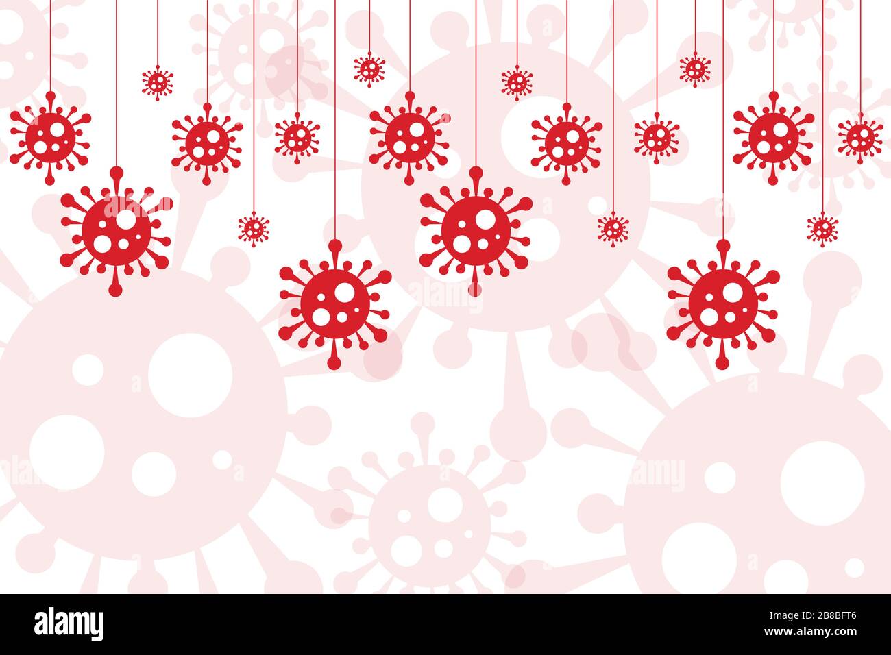 horizontal banner with red virus icons vector Stock Vector Image & Art ...